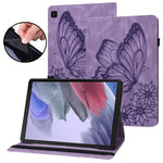 Custodia per tablet in pelle goffrata con farfalla grande, For Samsung Galaxy Tab A7 Lite T220/T225, For Samsung Galaxy Tab A8, For Samsung Galaxy Tab A 8.0 2019 T290/T295, For Samsung Galaxy Tab S6 Lite P610
