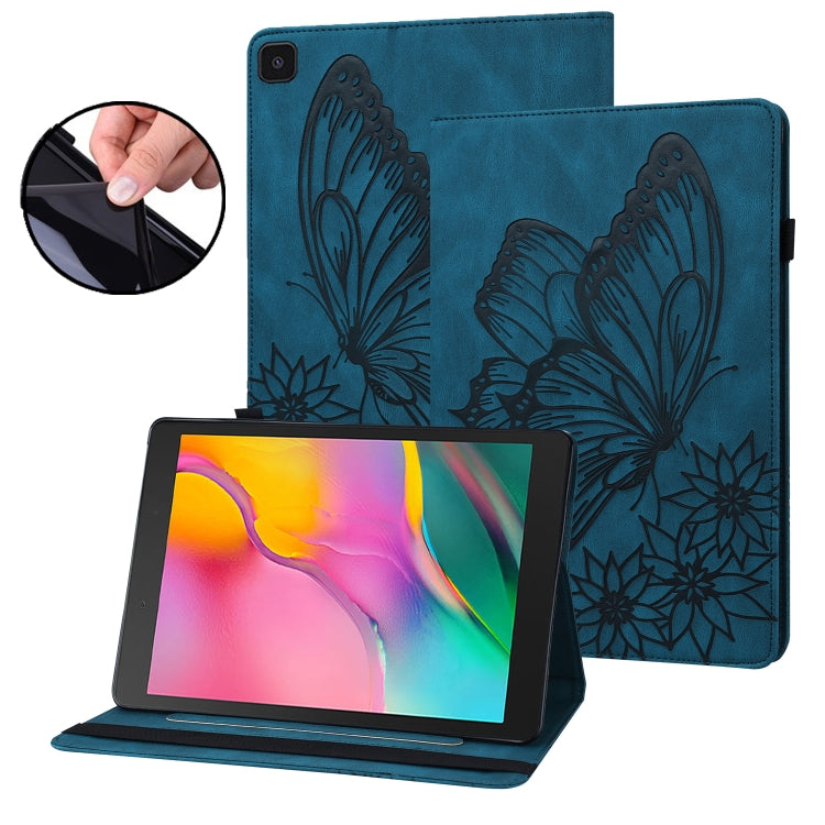 Custodia per tablet in pelle goffrata con farfalla grande, For Samsung Galaxy Tab A7 Lite T220/T225, For Samsung Galaxy Tab A8, For Samsung Galaxy Tab A 8.0 2019 T290/T295, For Samsung Galaxy Tab S6 Lite P610