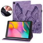 Custodia per tablet in pelle goffrata con farfalla grande, For Samsung Galaxy Tab A7 Lite T220/T225, For Samsung Galaxy Tab A8, For Samsung Galaxy Tab A 8.0 2019 T290/T295, For Samsung Galaxy Tab S6 Lite P610