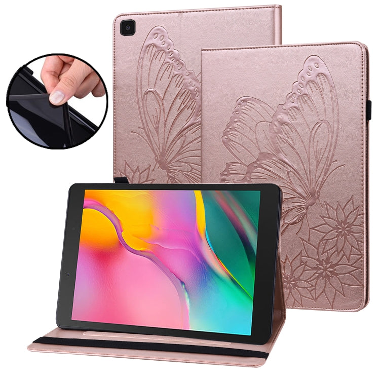 Custodia per tablet in pelle goffrata con farfalla grande, For Samsung Galaxy Tab A7 Lite T220/T225, For Samsung Galaxy Tab A8, For Samsung Galaxy Tab A 8.0 2019 T290/T295, For Samsung Galaxy Tab S6 Lite P610