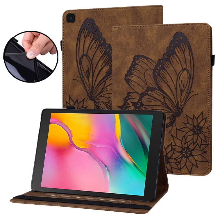 Custodia per tablet in pelle goffrata con farfalla grande, For Samsung Galaxy Tab A7 Lite T220/T225, For Samsung Galaxy Tab A8, For Samsung Galaxy Tab A 8.0 2019 T290/T295, For Samsung Galaxy Tab S6 Lite P610