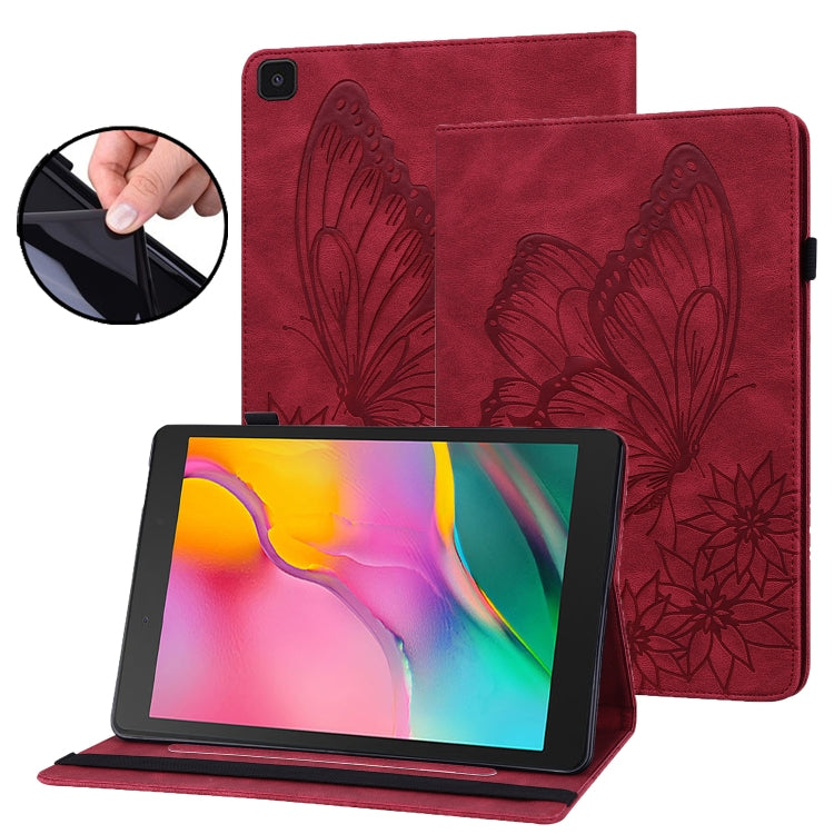 Custodia per tablet in pelle goffrata con farfalla grande, For Samsung Galaxy Tab A7 Lite T220/T225, For Samsung Galaxy Tab A8, For Samsung Galaxy Tab A 8.0 2019 T290/T295, For Samsung Galaxy Tab S6 Lite P610