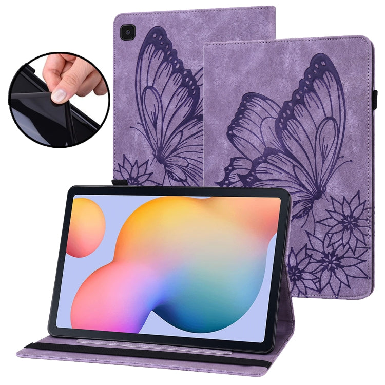 Custodia per tablet in pelle goffrata con farfalla grande, For Samsung Galaxy Tab A7 Lite T220/T225, For Samsung Galaxy Tab A8, For Samsung Galaxy Tab A 8.0 2019 T290/T295, For Samsung Galaxy Tab S6 Lite P610