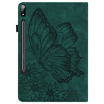 Custodia per tablet in pelle goffrata con farfalla grande, For Samsung Galaxy Tab S7 T870, For Samsung Galaxy Tab S8, For Samsung Galaxy Tab S5e T720/T725, For Samsung Galaxy Tab A 10.1 2016 T580/T585