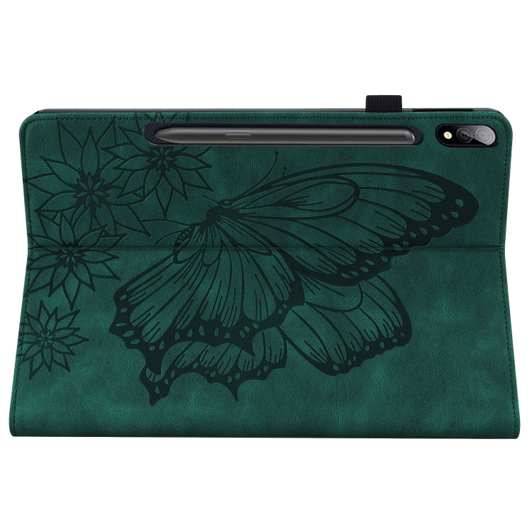 Custodia per tablet in pelle goffrata con farfalla grande, For Samsung Galaxy Tab S7 T870, For Samsung Galaxy Tab S8, For Samsung Galaxy Tab S5e T720/T725, For Samsung Galaxy Tab A 10.1 2016 T580/T585