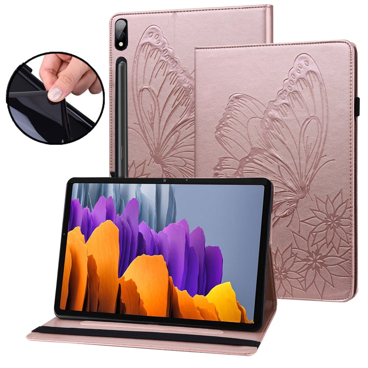 Custodia per tablet in pelle goffrata con farfalla grande, For Samsung Galaxy Tab S7 T870, For Samsung Galaxy Tab S8, For Samsung Galaxy Tab S5e T720/T725, For Samsung Galaxy Tab A 10.1 2016 T580/T585