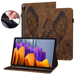 Custodia per tablet in pelle goffrata con farfalla grande, For Samsung Galaxy Tab S7 T870, For Samsung Galaxy Tab S8, For Samsung Galaxy Tab S5e T720/T725, For Samsung Galaxy Tab A 10.1 2016 T580/T585