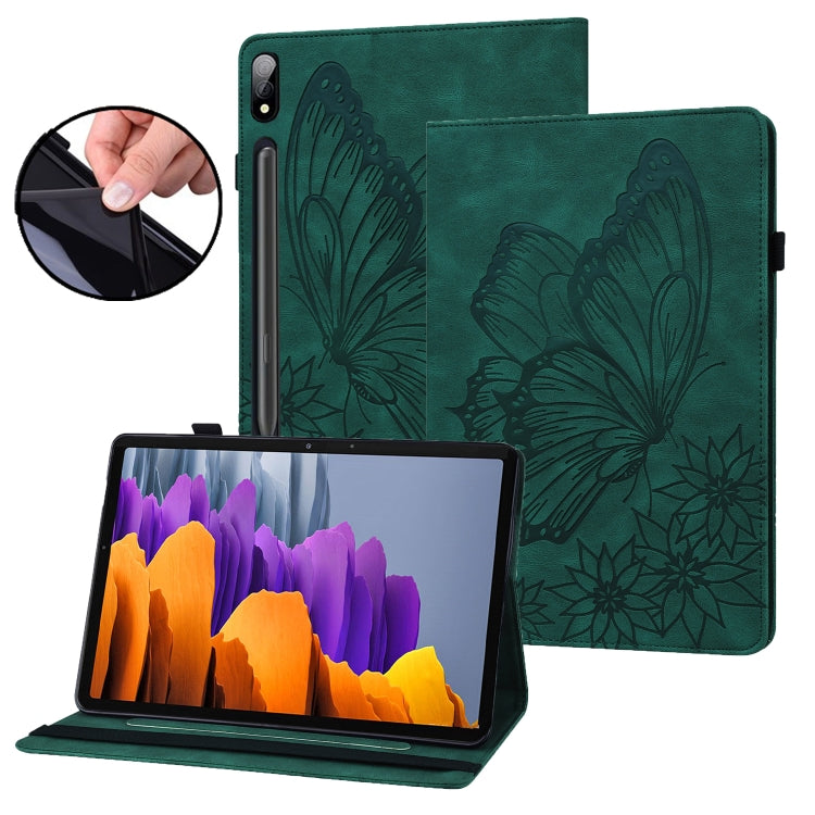 Custodia per tablet in pelle goffrata con farfalla grande, For Samsung Galaxy Tab S7 T870, For Samsung Galaxy Tab S8, For Samsung Galaxy Tab S5e T720/T725, For Samsung Galaxy Tab A 10.1 2016 T580/T585