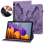 Custodia per tablet in pelle goffrata con farfalla grande, For Samsung Galaxy Tab S7 T870, For Samsung Galaxy Tab S8, For Samsung Galaxy Tab S5e T720/T725, For Samsung Galaxy Tab A 10.1 2016 T580/T585