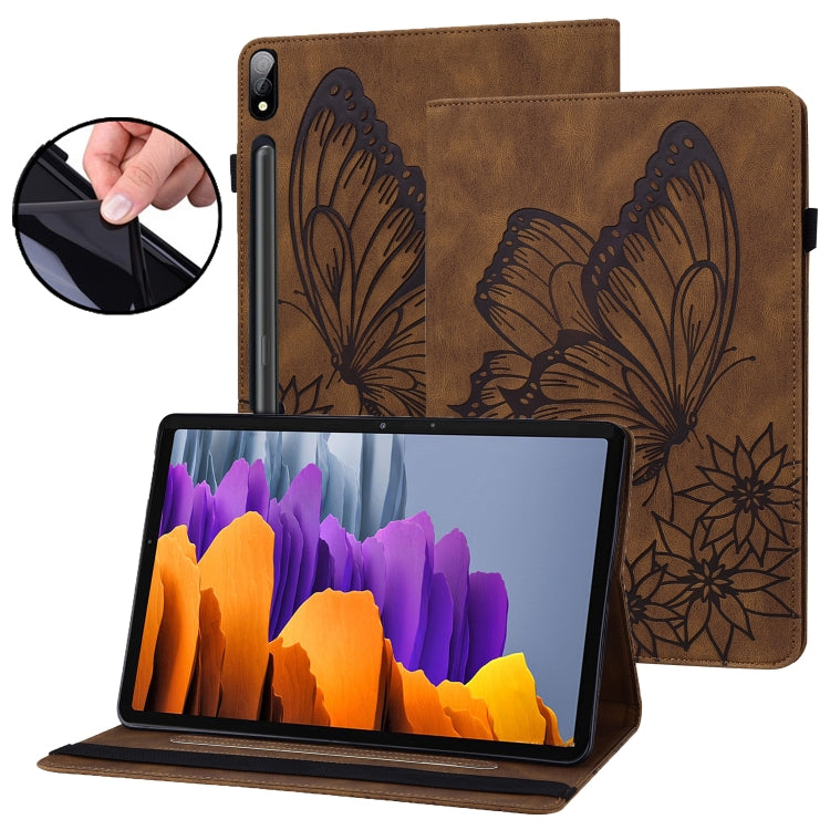 Custodia per tablet in pelle goffrata con farfalla grande, For Samsung Galaxy Tab S7 T870, For Samsung Galaxy Tab S8, For Samsung Galaxy Tab S5e T720/T725, For Samsung Galaxy Tab A 10.1 2016 T580/T585