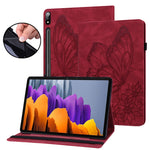 Custodia per tablet in pelle goffrata con farfalla grande, For Samsung Galaxy Tab S7 T870, For Samsung Galaxy Tab S8, For Samsung Galaxy Tab S5e T720/T725, For Samsung Galaxy Tab A 10.1 2016 T580/T585