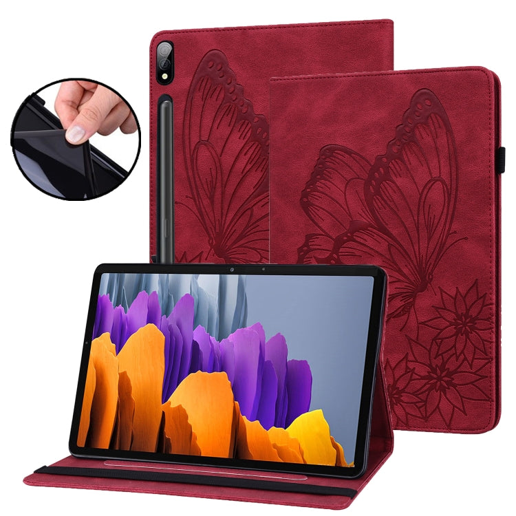 Custodia per tablet in pelle goffrata con farfalla grande, For Samsung Galaxy Tab S7 T870, For Samsung Galaxy Tab S8, For Samsung Galaxy Tab S5e T720/T725, For Samsung Galaxy Tab A 10.1 2016 T580/T585