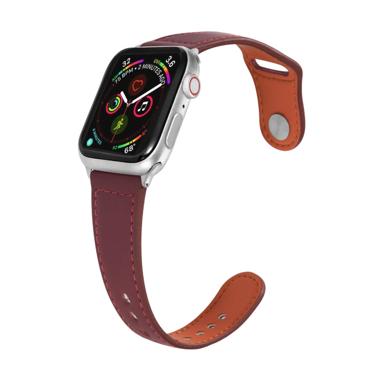 Cinturino in pelle con fibbia per Apple Watch