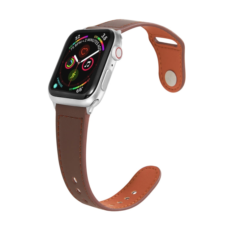 Cinturino in pelle con fibbia per Apple Watch