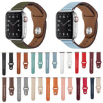 Cinturino in pelle con fibbia in argento per unghie per Apple Watch Series, For Apple Watch Series 9&8&7 41mm / SE 3&SE 2&6&SE&5&4 40mm / 3&2&1 38mm, For Apple Watch Ultra 49mm&Watch Ultra 2 49mm / Series 9&8&7 45mm / SE 3&SE 2&6&SE&5&4 44mm           ...