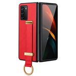Custodia antiurto in pelle PU con anello metallo
