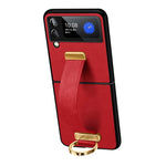 Custodia antiurto in pelle PU con anello metallo