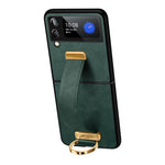 Custodia antiurto in pelle PU con anello metallo