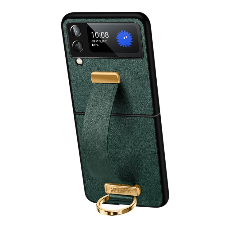 Custodia antiurto in pelle PU con anello metallo