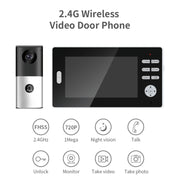 Campanello video wireless 2.4G 720P Supporto visione notturna, conversazione e monitoraggio