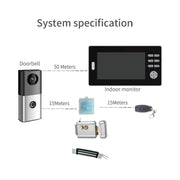 Campanello video wireless 2.4G 720P Supporto visione notturna, conversazione e monitoraggio