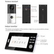 Campanello video wireless 2.4G 720P Supporto visione notturna, conversazione e monitoraggio