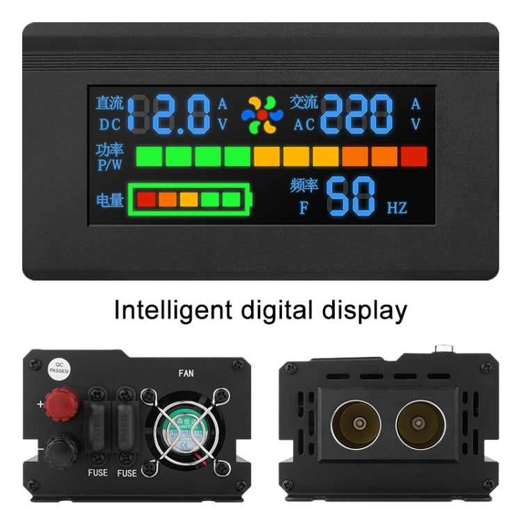 8896 Inverter per display digitale multifunzionale intelligente per auto da 1600 W, 12V, 24V, 48V