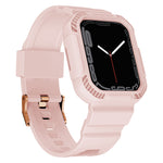 Cinturino integrato in silicone con motivo in fibra di carbonio per Apple Watch Series, 7 41mm / 6&SE&5&4 40mm / 3&2&1 38mm, 7 45mm / 6&SE&5&4 44mm / 3&2&1 42mm