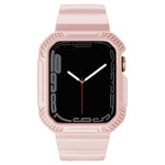 Cinturino integrato in silicone con motivo in fibra di carbonio per Apple Watch Series, 7 41mm / 6&SE&5&4 40mm / 3&2&1 38mm, 7 45mm / 6&SE&5&4 44mm / 3&2&1 42mm