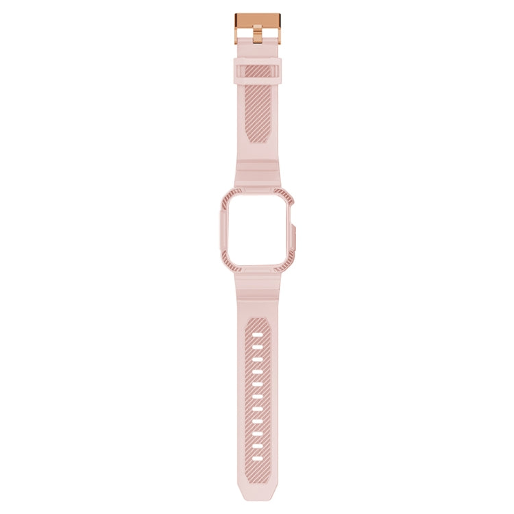 Cinturino integrato in silicone con motivo in fibra di carbonio per Apple Watch Series, 7 41mm / 6&SE&5&4 40mm / 3&2&1 38mm, 7 45mm / 6&SE&5&4 44mm / 3&2&1 42mm