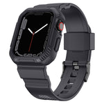 Cinturino integrato in silicone con motivo in fibra di carbonio per Apple Watch Series, 7 41mm / 6&SE&5&4 40mm / 3&2&1 38mm, 7 45mm / 6&SE&5&4 44mm / 3&2&1 42mm