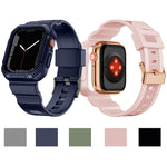 Cinturino integrato in silicone con motivo in fibra di carbonio per Apple Watch Series, 7 41mm / 6&SE&5&4 40mm / 3&2&1 38mm, 7 45mm / 6&SE&5&4 44mm / 3&2&1 42mm