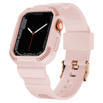 Cinturino integrato in silicone con motivo in fibra di carbonio per Apple Watch Series, 7 41mm / 6&SE&5&4 40mm / 3&2&1 38mm, 7 45mm / 6&SE&5&4 44mm / 3&2&1 42mm