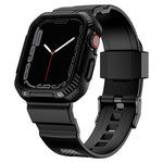 Cinturino integrato in silicone con motivo in fibra di carbonio per Apple Watch Series, 7 41mm / 6&SE&5&4 40mm / 3&2&1 38mm, 7 45mm / 6&SE&5&4 44mm / 3&2&1 42mm