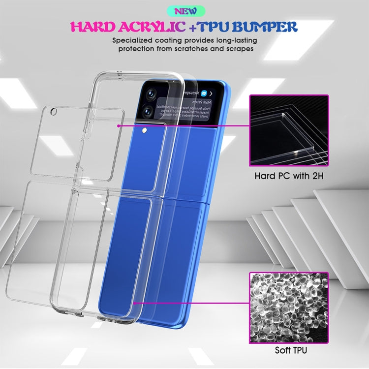 Semplice custodia antiurto in acrilico trasparente + TPU all-inclusive, For Samsung Galaxy Z Flip4 5G