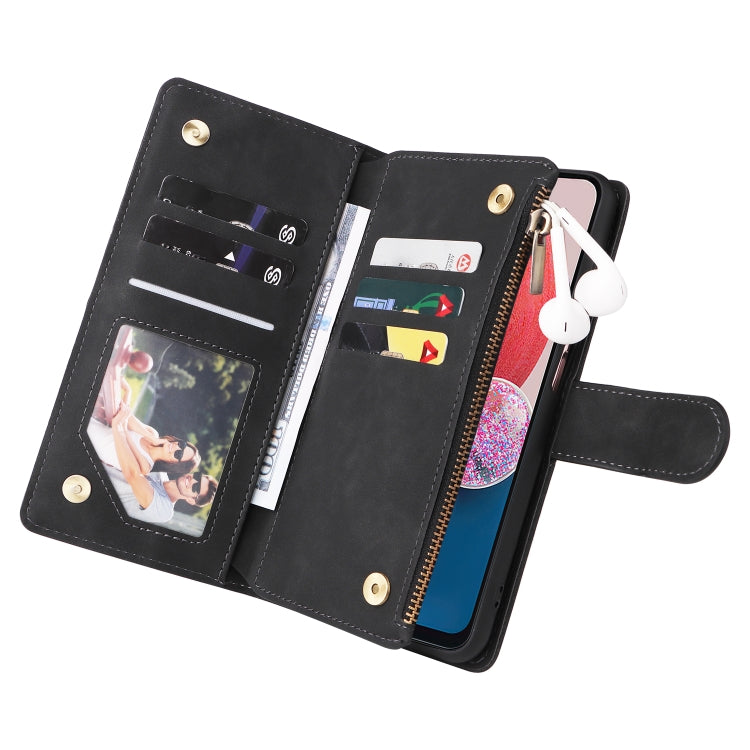 Custodia per cellulare multifunzionale in pelle con portafoglio con cerniera smerigliata, For Samsung Galaxy A13 4G, For Samsung Galaxy A23, For OnePlus 9 Pro, For OnePlus 9, For Google Pixel 6 Pro