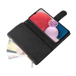 Custodia per cellulare multifunzionale in pelle con portafoglio con cerniera smerigliata, For Samsung Galaxy A13 4G, For Samsung Galaxy A23, For OnePlus 9 Pro, For OnePlus 9, For Google Pixel 6 Pro
