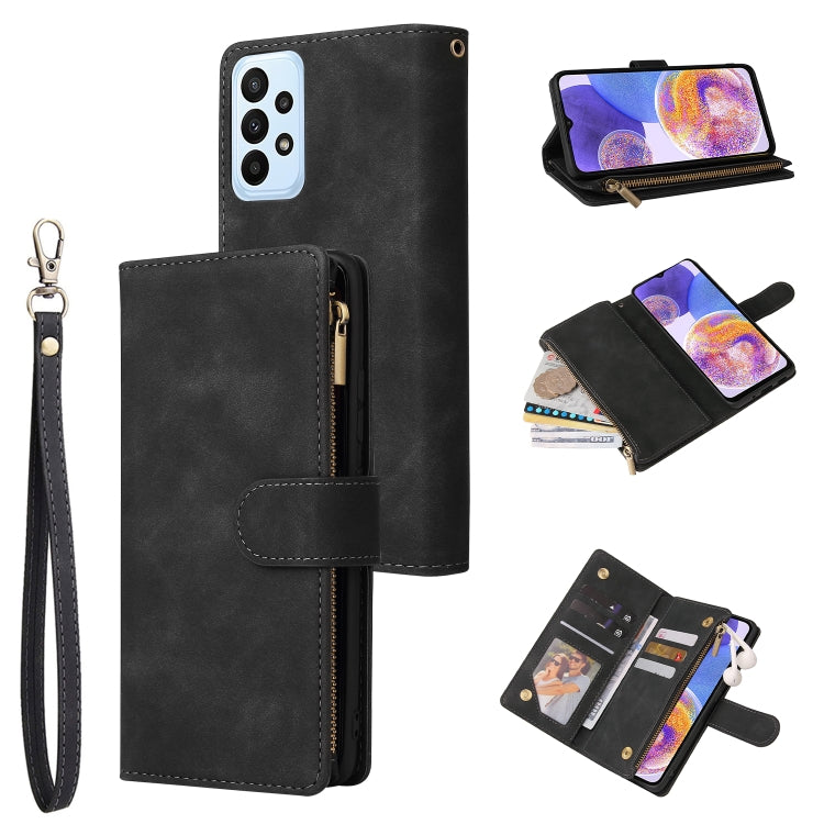 Custodia per cellulare multifunzionale in pelle con portafoglio con cerniera smerigliata, For Samsung Galaxy A13 4G, For Samsung Galaxy A23, For OnePlus 9 Pro, For OnePlus 9, For Google Pixel 6 Pro