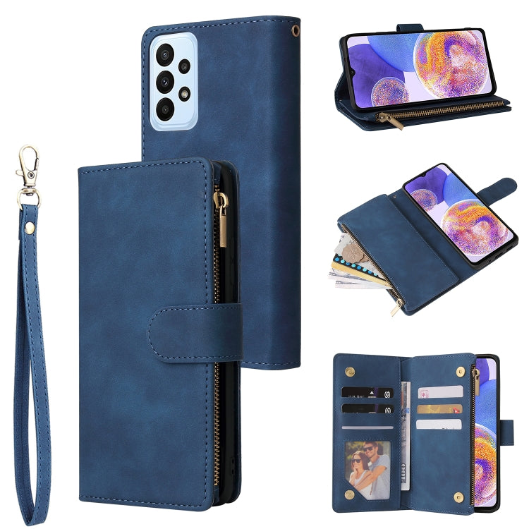 Custodia per cellulare multifunzionale in pelle con portafoglio con cerniera smerigliata, For Samsung Galaxy A13 4G, For Samsung Galaxy A23, For OnePlus 9 Pro, For OnePlus 9, For Google Pixel 6 Pro