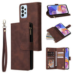 Custodia per cellulare multifunzionale in pelle con portafoglio con cerniera smerigliata, For Samsung Galaxy A13 4G, For Samsung Galaxy A23, For OnePlus 9 Pro, For OnePlus 9, For Google Pixel 6 Pro