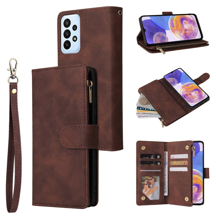 Custodia per cellulare multifunzionale in pelle con portafoglio con cerniera smerigliata, For Samsung Galaxy A13 4G, For Samsung Galaxy A23, For OnePlus 9 Pro, For OnePlus 9, For Google Pixel 6 Pro