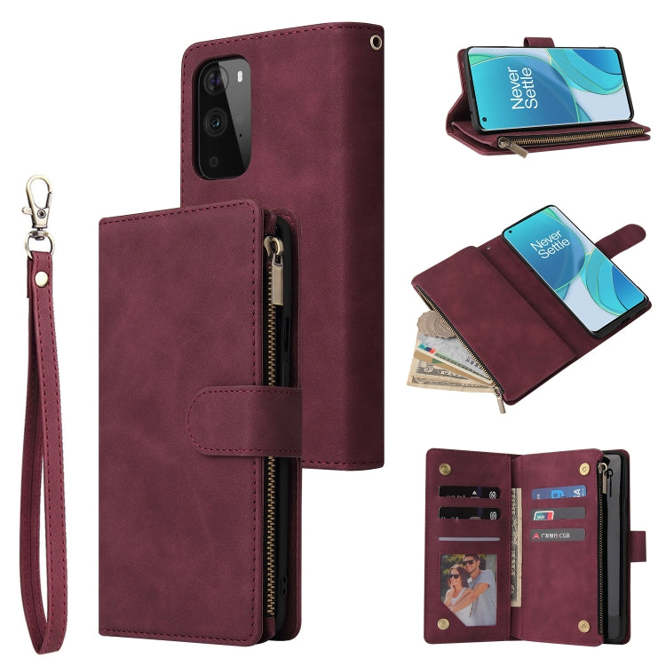 Custodia per cellulare multifunzionale in pelle con portafoglio con cerniera smerigliata, For Samsung Galaxy A13 4G, For Samsung Galaxy A23, For OnePlus 9 Pro, For OnePlus 9, For Google Pixel 6 Pro