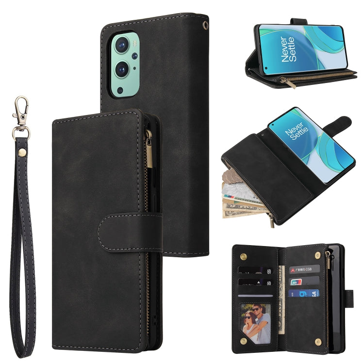 Custodia per cellulare multifunzionale in pelle con portafoglio con cerniera smerigliata, For Samsung Galaxy A13 4G, For Samsung Galaxy A23, For OnePlus 9 Pro, For OnePlus 9, For Google Pixel 6 Pro