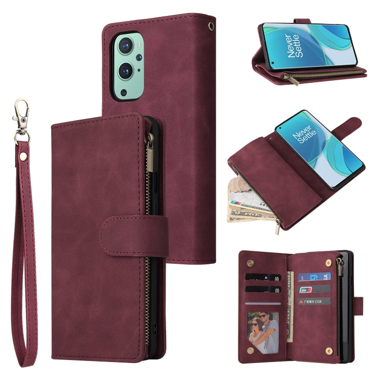 Custodia per cellulare multifunzionale in pelle con portafoglio con cerniera smerigliata, For Samsung Galaxy A13 4G, For Samsung Galaxy A23, For OnePlus 9 Pro, For OnePlus 9, For Google Pixel 6 Pro