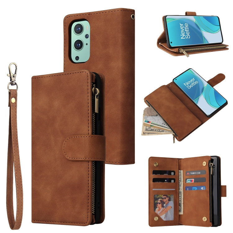 Custodia per cellulare multifunzionale in pelle con portafoglio con cerniera smerigliata, For Samsung Galaxy A13 4G, For Samsung Galaxy A23, For OnePlus 9 Pro, For OnePlus 9, For Google Pixel 6 Pro