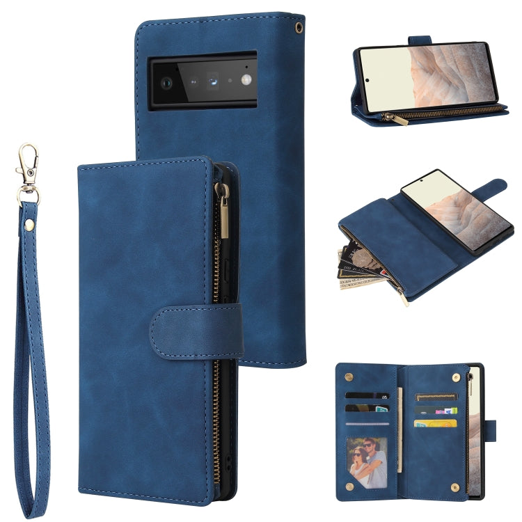 Custodia per cellulare multifunzionale in pelle con portafoglio con cerniera smerigliata, For Samsung Galaxy A13 4G, For Samsung Galaxy A23, For OnePlus 9 Pro, For OnePlus 9, For Google Pixel 6 Pro