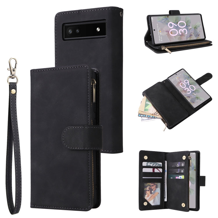 Custodia per cellulare multifunzionale in pelle con portafoglio con cerniera smerigliata, For Google Pixel 6a, For Google Pixel 7 5G, For Google Pixel 7 Pro 5G, For Xiaomi Redmi Note 11 Pro International