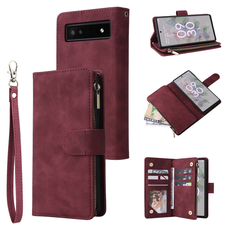 Custodia per cellulare multifunzionale in pelle con portafoglio con cerniera smerigliata, For Google Pixel 6a, For Google Pixel 7 5G, For Google Pixel 7 Pro 5G, For Xiaomi Redmi Note 11 Pro International