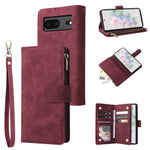 Custodia per cellulare multifunzionale in pelle con portafoglio con cerniera smerigliata, For Google Pixel 6a, For Google Pixel 7 5G, For Google Pixel 7 Pro 5G, For Xiaomi Redmi Note 11 Pro International