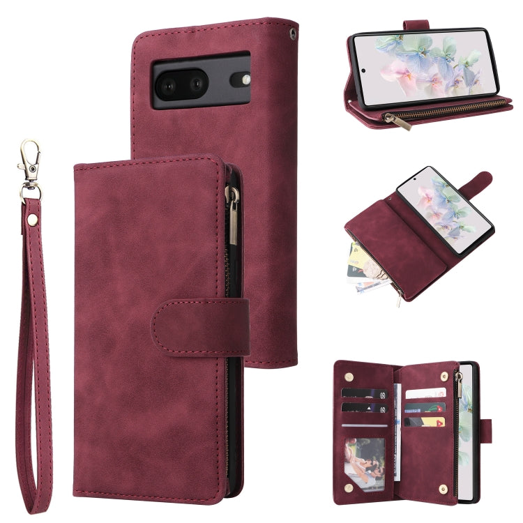 Custodia per cellulare multifunzionale in pelle con portafoglio con cerniera smerigliata, For Google Pixel 6a, For Google Pixel 7 5G, For Google Pixel 7 Pro 5G, For Xiaomi Redmi Note 11 Pro International